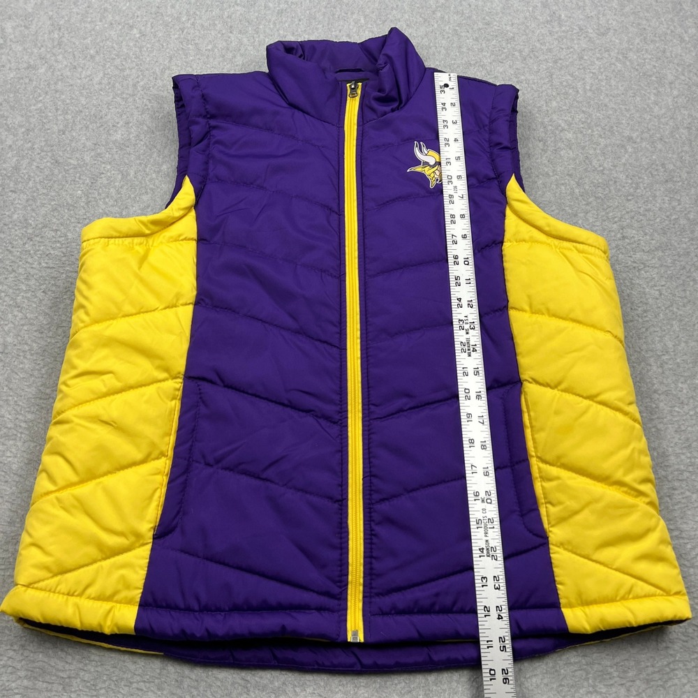 Minnesota Vikings Vest Women's XXL Purple NFL Team Apparel GIII Full‎ Zip Puffer - Picture 7 of 10